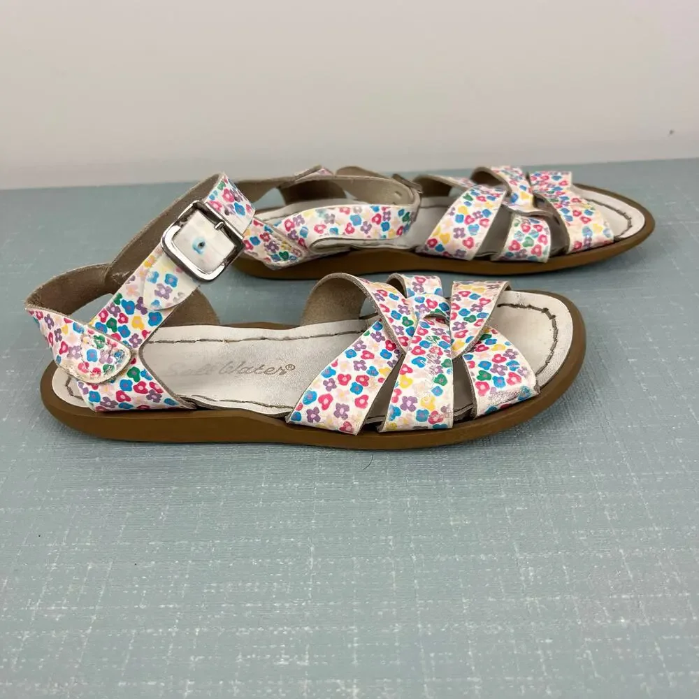 Salt Water Original Girls Floral Leather Sandals 13